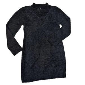 Planet Gold Open ((choker style)) Neckline Sweater Dress Mohair Style XXL Black